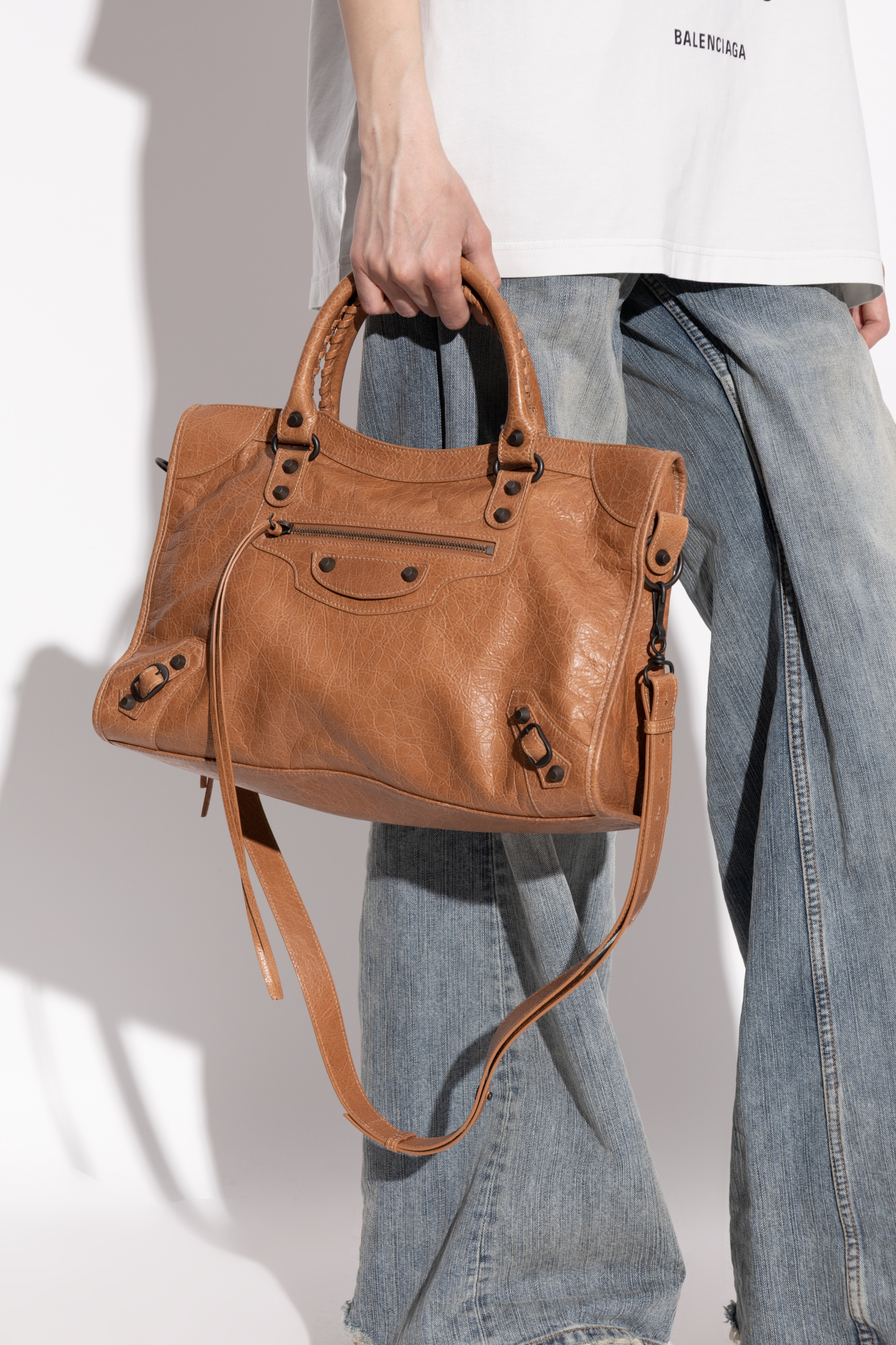 balenciaga city bag ブラウン